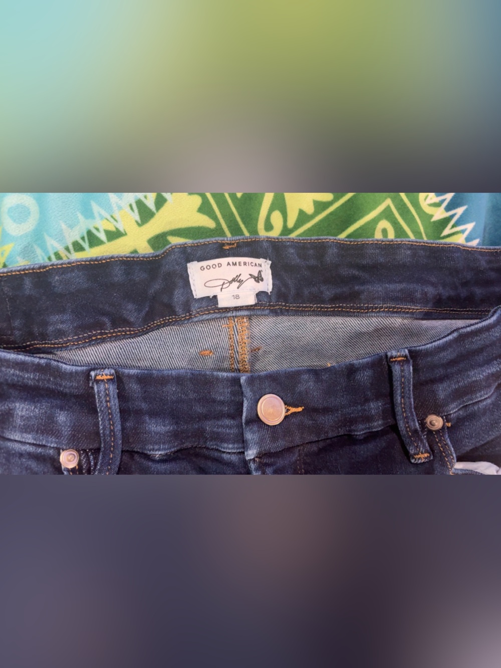 Good American Dolly Parton Jolene Dark Denim Stretch Flare Jeans for Women